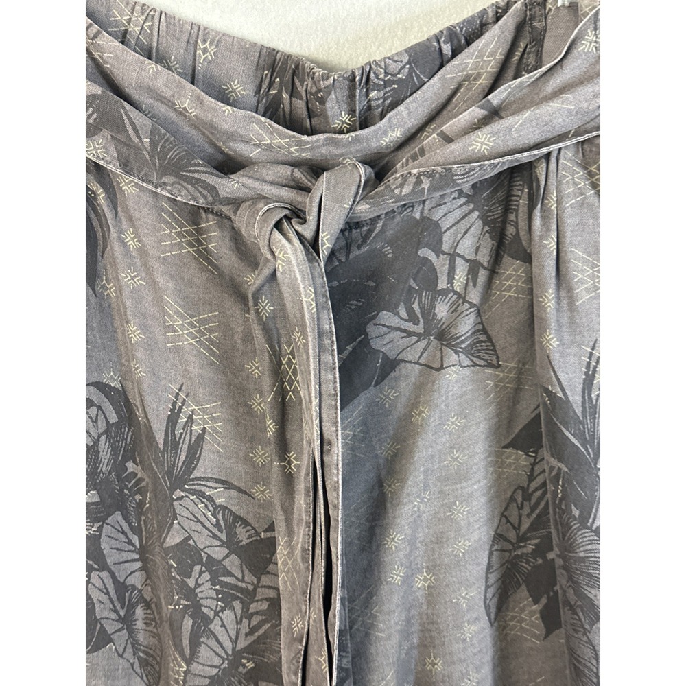 Tanoa Hawaii Denim Aiga High Waist Pant XL Black Tencel Wide Leg Tropical TP141 - Picture 6 of 13